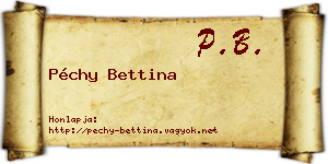 Péchy Bettina névjegykártya