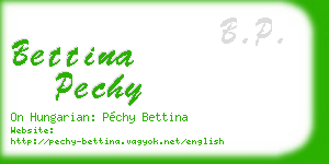 bettina pechy business card