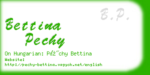 bettina pechy business card